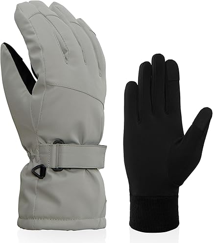 Amazon | [オガサカ] スキーグローブ メンズ GLOVE Z-GR/WHT WH M